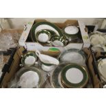TWO TRAYS OF SPODE, ROYAL WINDSOR TEA AND DINNER WARE