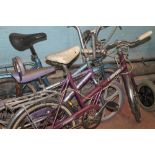 TWO FOLDING BIKES TOGETHER WITH A GIRLS GROOVY CHICK BIKE