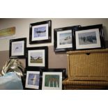 A MODERN SET OF SEVEN FRAMED AIRCRAFT PICTURES (7)