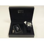 A BOXED WRISTWATCH AND WALLET SET