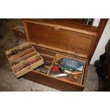 A CARPENTERS CHEST PLUS CONTENTS