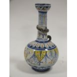 A PILGRIM MAJOLICA VASE, detailed 'Certona Firenze' with a snake winding its way up the vase,