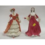 A ROYAL DOULTON PRESTIGE FIGURE OF THE YEAR 'LADY SARAH JANE' HN 4793 TOGETHER WITH 'LADY VICTORIA