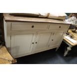 A MODERN PAINTED SIDEBOARD H-85 W-135 CM