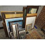 A LARGE QUANTITY OF ASSORTED PRINTS AND FRAMES ETC