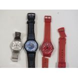 THREE SWATCH WRIST WATCHES