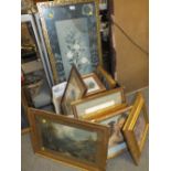A LARGE QUANTITY OF ASSORTED PRINTS TO INCLUDE GILT FRAMED EXAMPLES