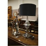 TWO MODERN LARGE TABLE LAMPS