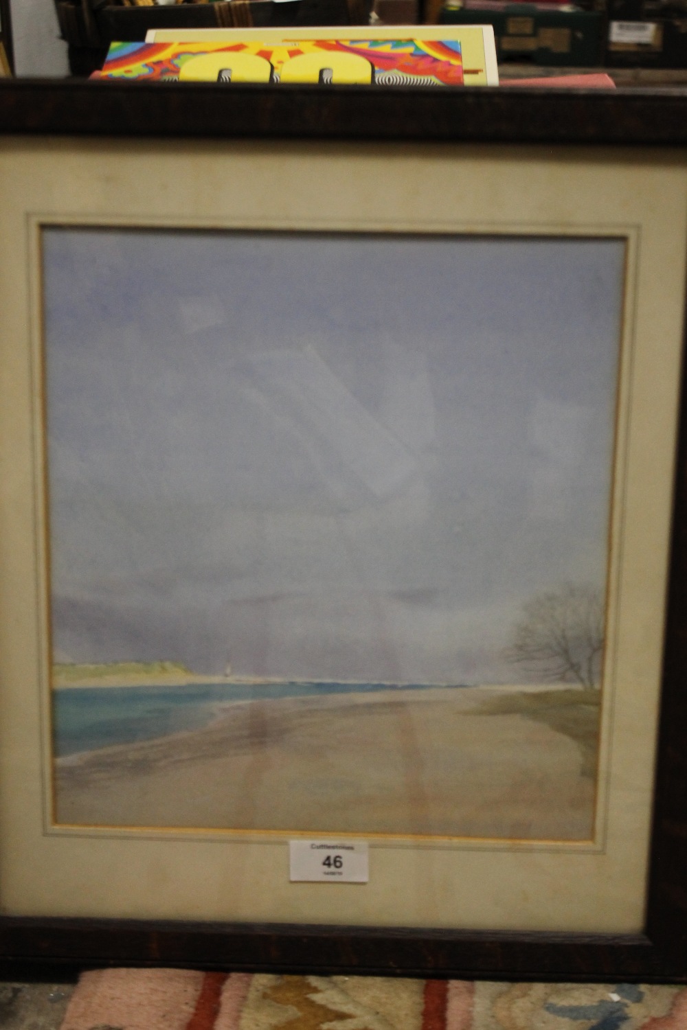 A FRAMED AND GLAZED WATERCOLOUR