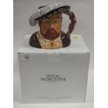 A BOXED ROYAL WORCESTER KING HENRY VIII CHARACTER JUG