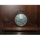 AN OAK CASED NAPOLEON MANTLE CLOCK