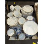 A TRAY OF CHINA TO INCLUDE MINTONS DELFT