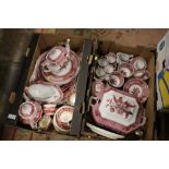 A COLLECTION OF SPODE PINK CAMILLA AND TOWER PATTERN DINNERWARE