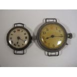 TWO VINTAGE TRENCH WATCH WATCHES