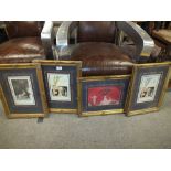 A SET OF FOUR GILT FRAMED AND GLAZED ART NOUVEAU PRINTS