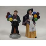 A ROYAL DOULTON 'THE BALLOON LADY' FIGURE HN 2935, TOGETHER WITH 'BALLOON BOY' HN 2934 (2)