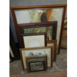 A COLLECTION OF WATERCOLOURS AND OIL PAINTINGS TO INCLUDE W J JUKE'S , C JAMES ETC (11)