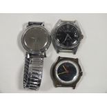 A VINTAGE TIMEX AUTOMATIC WRIST WATCH TOGETHER WITH TWO OTHERS