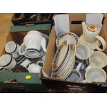 TWO BOXES OF ASSORTED CHINA