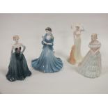 FOUR SMALL COALPORT FIGURINES