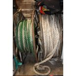 TWO LARGE REELS OF ROPE