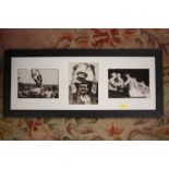 A THREE IN ONE FRAME FOOTBALL INTEREST PRINT OF NOTTINGHAM FOREST WINNING THE CUP