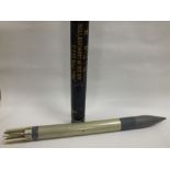 A VINTAGE CASED PRACTICE MISSILE / PROJECTILE - 1 RKT A/C 68MM PRAC TYPE 252-3 FOR USE IN LAUNCHER