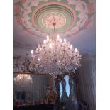 A LARGE AND IMPRESSIVE SWAROVSKI STRASS CRYSTAL ITALIAN CHANDELIER, with thirty branches, of graduat
