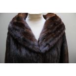 A LADIES 1950S VINTAGE MINK FUR COAT, fully lined, hook fastener and front pocketsCondition Report: