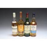 4 FOUR BOTTLES OF WHISKY CONSISTING OF 1 BOTTLE OF CRAGGANMORE 12 YEARS OLD SINGLE HIGHLAND MALT,