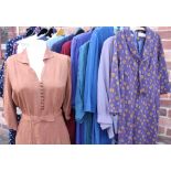 A COLLECTION OF EARLY TO MID 20TH CENTURY LADIES VINTAGE DRESSES ETC, to include examples by