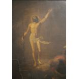 FOLLOWER OF SEBASTIAN BOURDON (1616-1671). Study of Christ 'The Resurrection', unsigned, oil on