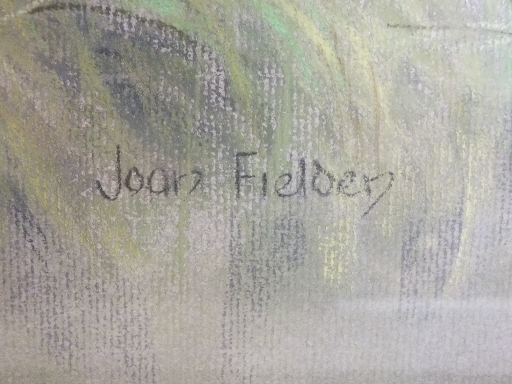 JOAN FIELDEN (XX). British school, study of a Border Collie resting in the undergrowth, see label - Image 3 of 3