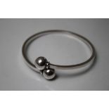 HANS HANSEN - A DANISH MODERNIST DESIGN SILVER BRACELET - stamped 925S DENMARK 207 together with