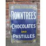 A VINTAGE ROWNTREE'S CHOCOLATES AND PASTILLES ENAMEL ADVERTISING SIGN, single sided, approximate