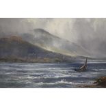 HENRY HADFIELD CUBLEY (1858-1934). 'Off the Scottish Coast' see verso, signed lower left and