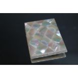 A MOTHER OF PEARL CARD CASE, H10.25 cm