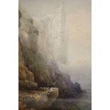 FREDERICK WILLIAM BOOTY (1840-1924). 'Speeton Cliffs, Flambro' (was inscribed on old mount),