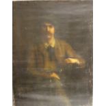 (XIX). continental school, portrait study of a seated gentleman with moustache, unsigned, oil on