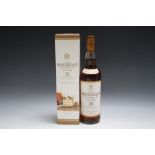 1 BOXED BOTTLE OF MACALLAN 10 YEARS OLD SINGLE HIGHLAND MALT SCOTCH WHISKY, matured in sherry oak