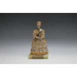 A BIRMINGHAM MINT LIMITED EDITION BRONZE FIGURE OF 'THE YOUNG VICTORIA', number 115/500 on onyx