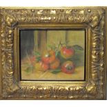 A.R.H. A still life study of fruit on a table, signed with monogram lower right and dated 1979,
