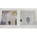 ANTJE HASSINGER. (XX). Continental school, a pair of abstract compositions, one signed in pencil