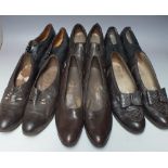 SIX PAIRS OF EARLY 20TH CENTURY LADIES LEATHER SHOES, to include examples by Lotus, Lady Hilda and