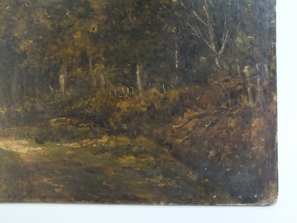 CIRCLE OF JOSEPH THORS (XIX). British school, stormy wooded landscape, unsigned, oil on millboard, - Image 2 of 3