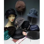 A COLLECTION OF EARLY 20TH CENTURY LADIES HATS, to include an example by Henry White of Newcaste,
