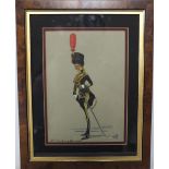 G. H. B. A caricature study of an office of the 15th Kings Hussars, signed with initials and dated