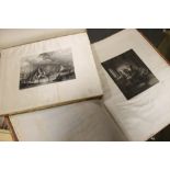 TWO ANTIQUE BOOKS OF ENGRAVING PRINTS ON SILK