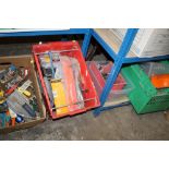 FOUR TRAYS OF MIXED HAND TOOLS ETC