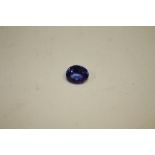 A LOOSE TANZANITE OF AN ESTIMATED 2 CARATS